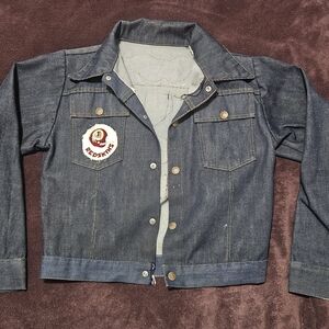 Vintage Children's Blue Denim Jacket with Patch. Redskins. Yamaha